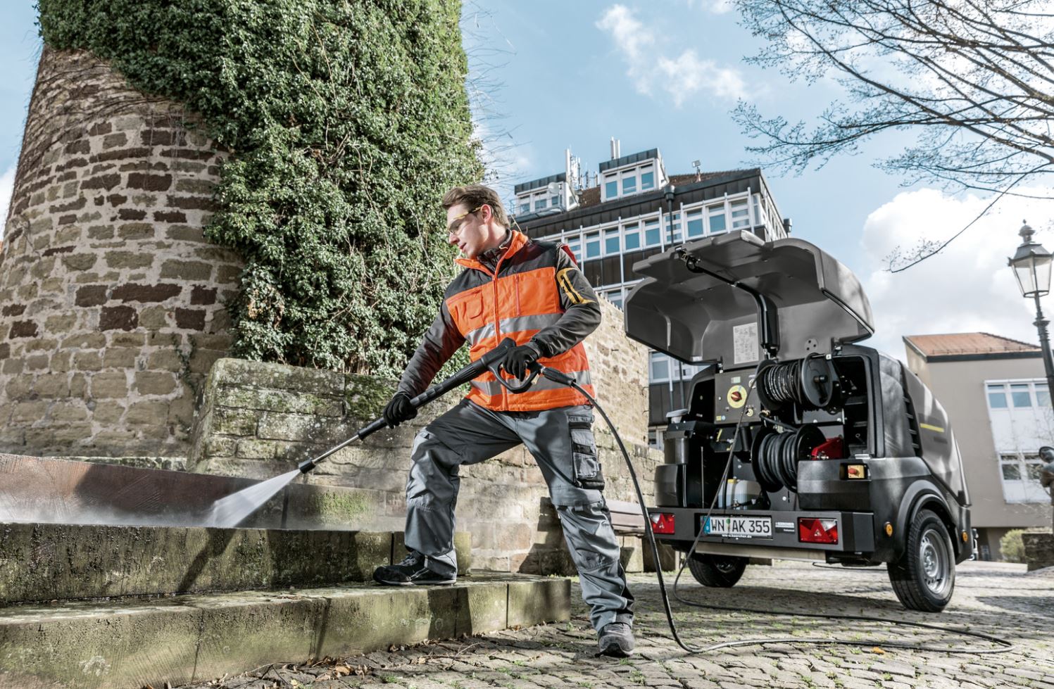 Høyttrykksvasker varmtvann < 20 kW hengermontert